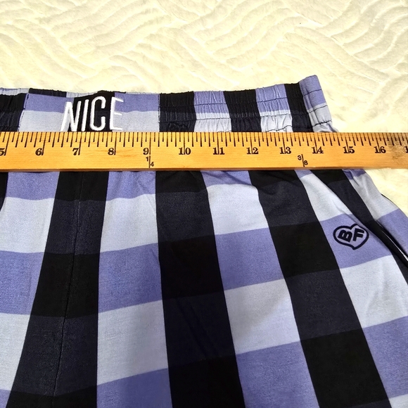 ALICE + OLIVIA Big Feelings Nico Long Sleve PJ Set. Blue/Black. Size M - Picture 5 of 12